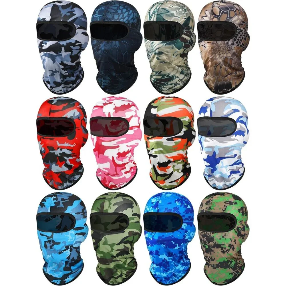 12 Pcs UV Sun Protection Balaclava Masks Full Face Cover Sports Men Women